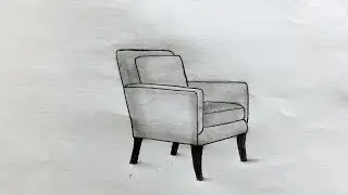 How to draw sofa chair - Easy chair drawing - Pencil drawing ideas - Sofa chair drawing tutorial