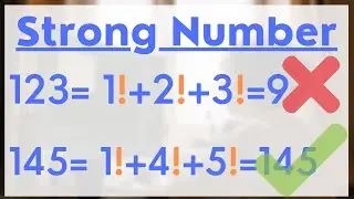 Strong Number program in Java || asked in TCS || Hindi