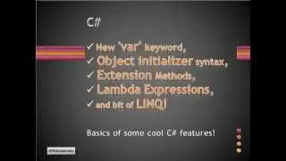 C# Advanced Tutorial - A Quick Starter on some advanced features