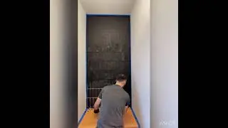 Black tile with black grout time-lapse