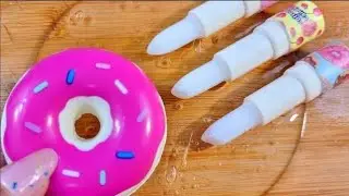 🍄toy asmr🍄 Satisfying Donut Makeup Slime Unboxing | No Talking 