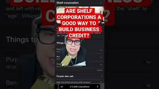 Shelf corporations for business credit?  #shorts