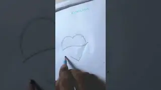EASY HEART WITH BANNER DRAWING FOR BEGINNERS | #shorts