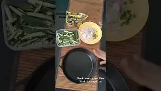 Rock Cast Iron Pan | Bhindi Fry Maggi Masala Recipe #bhindifryrecipe #easysabjirecipe