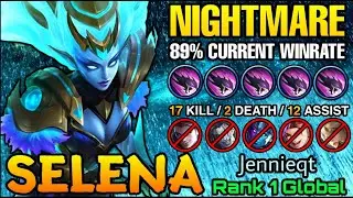 Nightmare is Real!! Selena 89,3% Current Win Rate!! - Top 1 Global Selena by Jennieqt - MLBB