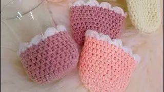 تلبيسة كاسات الشاي بالكروشيه