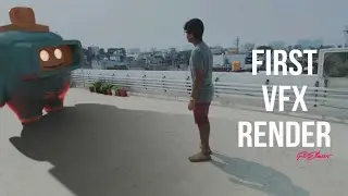 First VFX Render | Motion Tracking | Composting | Blender | Hours of Rendering Time!