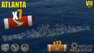 Cruiser Atlanta 7 Kills & 206k Damage | World of Warships Gameplay