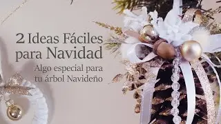 2 Ideas de DECORACIONES NAVIDE&Ntilde;AS DIY 🎄 Pi&ntilde;a y Mini Corona