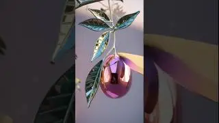 Glowing Glass fruits 🍐🍓| Surreal ASMR Art in 8K