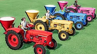 WORK with Colors - LIME Work With Mini Tractors Of Colors ! Farming Similator 22