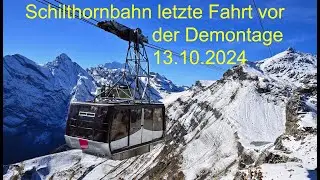 Schilthornbahn, letzte Fahrt der 4. Sektion am 13.10.2024