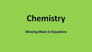 Missing Mass in Equations