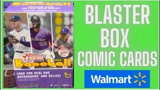 2022 Topps Heritage High Number Blaster Box Walmart version with Comic Cards!