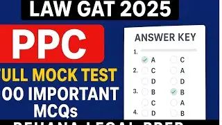 LAW GAT 2025 &ndash; PPC Full Mock Test | 100 Most Important MCQs with Answer Key