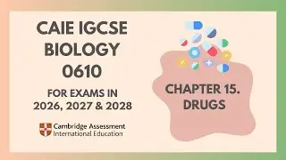 15. Лекарства (Кембриджский экзамен IGCSE по биологии 0610 для экзаменов в 2023, 2024 и 2025 годах)