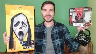Scream Ghostface - M&aacute;scara aviejada con luz led de colores, HMBR m&aacute;scara de diablo y taza jumbo