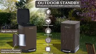 PAWZIDEA 5.3 Gallon LARGE Poop Can, Comfortably stores enough waste for large dogs until trash day!