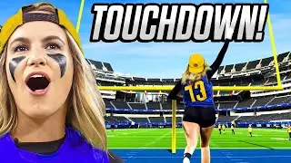 I scored a TOUCHDOWN at SOFI STADIUM in a CELEBRITY FOOTBALL GAME!!