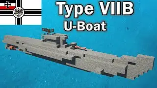 🚢 Minecraft Tutorial: How to Make a U-Boat (Type VIIB) [1/2 Scale]