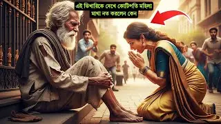 রাস্তার ভিখারিকে তাড়াচ্ছিল সবাই… হঠাৎ শহরের সবচেয়ে ধনী নারী তার পায়ে মাথা ঠেকাল! Bangla moral story