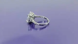 Cushion cut lab-grown solitaire diamond ring 5.23 (ctw) in 14k gold 1005 0134 MOV