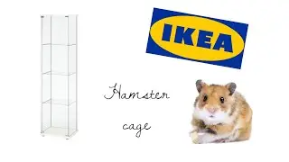 Ikea detolf as hamster cage