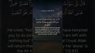 Prophet Yusuf's Father dua when everythin was taken دعاء سيدنا يعقوب #quran #islamicshorts #patience