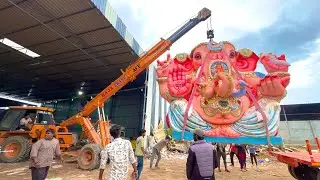 Sunder kalakar Biggest Ganesh Transporting 2025 | Sunder Kalar Ganesh 2025 | Biggest Ganesh 2025