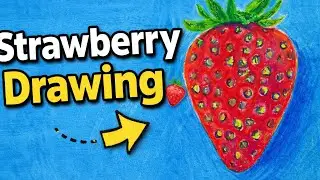 Strawberry Drawing | Simple & Colorful Art |🍓