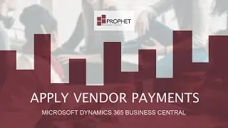 :: Apply Vendor Payment to Unpaid Purchase Invoices - Microsoft Dynamics 365 Business Central