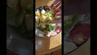 Making a Ceasar salad from scratch #cooking #recipe #food #baking