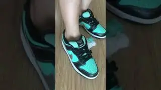 PK GOD Exclusive Nike Dunk SB Low Diamond Tiffany On Feet