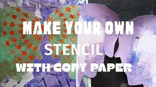 Easy Gelli Plate Portraits with Copy Paper Cutouts