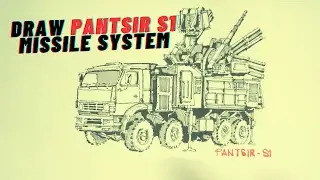 Pantsir s1 missile system Kamaz 6560 8x8 truck  Russia military drawing