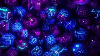 Streaming/Twitch PC background Liquid Neon 3D Balls (HD) (1 HOUR)