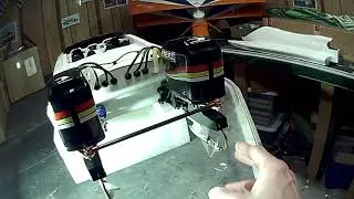 Custom (really custom)  Traxxas M-41 DCB hull with Dual TFL outboards! Even shave transom off!