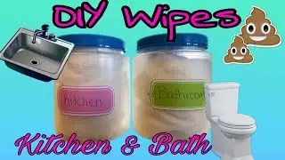 DIY KITCHEN/BATHROOM WIPES ON A BUDGET| using 1 KEY ingredient
