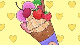Ice Cream Cone #heycolor #relaxing #coloring #video #music #gameplay #summer #dessert #paintbynumber