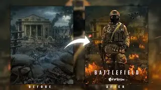 Photoshop manipulation - Battlefield Action Film Poster | concept SPEEDART