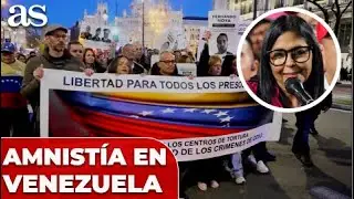 VENEZOLANOS protestan en MADRID por la AMNIST&Iacute;A a los PRESOS POL&Iacute;TICOS en VENEZUELA