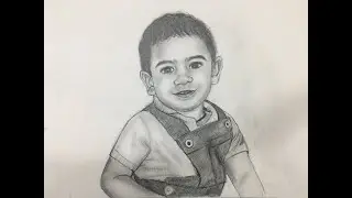 How to Draw a Cute Boy Portrait | My Son Surya Pencil Sketch Tutorial