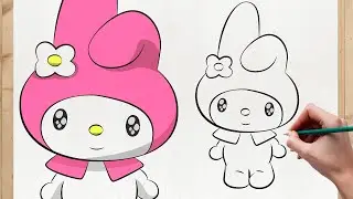 MY MELODY zeichnen 🎀 | Sanrio | Zeichentutorial | Primo Zeichnungen