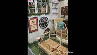 Pear Tree Home booth reset and restock at the Grey Barn Andover NJ