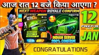 12 January 2026 🔥 FREE FIRE NEW EVENT | UPCOMING UPDATE IN FREE FIRE | TONIGHT UPDATE OF FREE FIRE