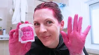 Punky Colour Flamingo Pink on Brown vs. Bleached Hair
