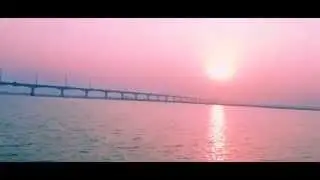 Beautiful Sunset on the JAMUNA river,Bangladesh