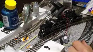 Model Railway Gouldian junction Installing smoke unit into steam loco