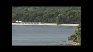 Koukounaries and Maratha Beach from the Skiathos main road