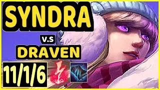 SHOK (SYNDRA) vs DRAVEN - 11/1/6 KDA BOTTOM ADC CHALLENGER GAMEPLAY - OC
